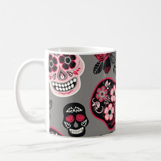 Dia de los Muertos: Vintages Muster Kaffeetasse (Links)