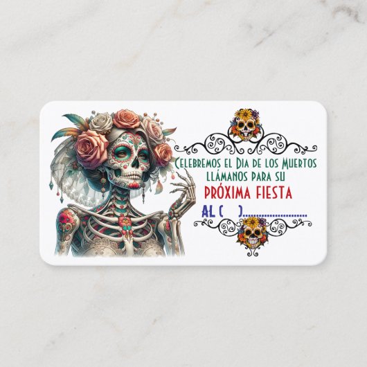 Dia de los muertos visitenkarte (Vorderseite)