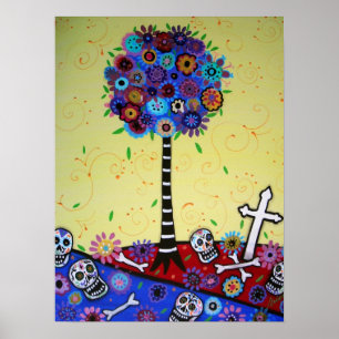 DIA DE LOS MUERTOS VON PRISARTS POSTER