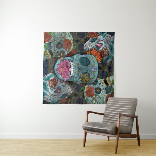 Dia De Los Muertos Wandteppich (Beispiel (Horizontal))