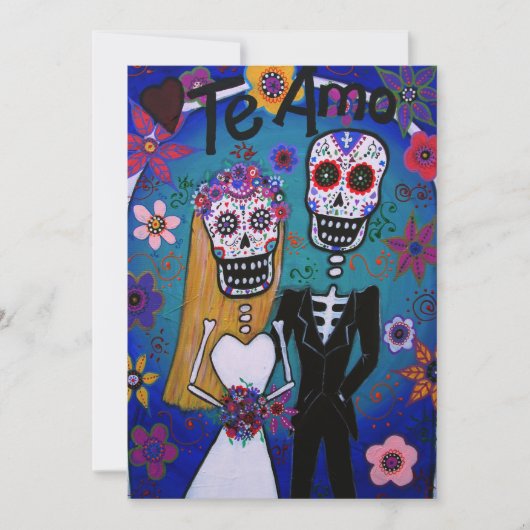DIA DE LOS MUERTOS WEDD EINLADUNG (Vorderseite)