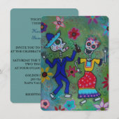 DIA DE LOS MUERTOS WEDD EINLADUNG (Vorne/Hinten)