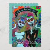 DIA DE LOS MUERTOS WEDD EINLADUNG (Vorne/Hinten)