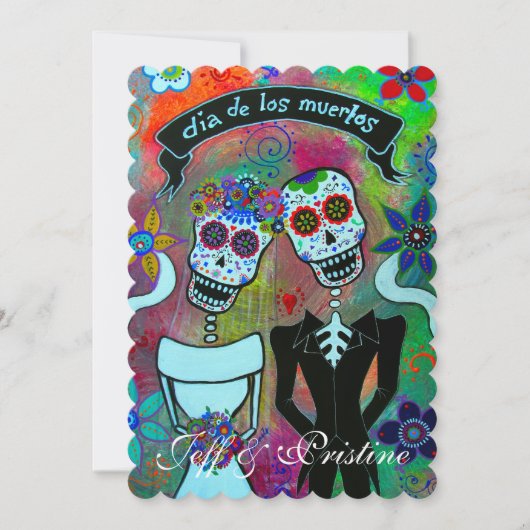 DIA DE LOS MUERTOS WEDD EINLADUNG (Vorderseite)