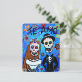 DIA DE LOS MUERTOS WEDD EINLADUNG (Stehend Vorderseite)