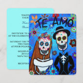 DIA DE LOS MUERTOS WEDD EINLADUNG (Vorne/Hinten)