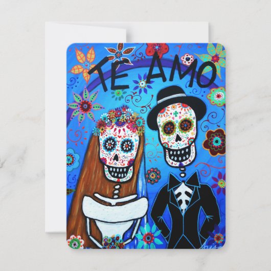 DIA DE LOS MUERTOS WEDD EINLADUNG (Vorderseite)