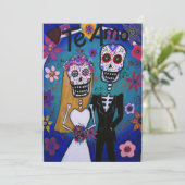 DIA DE LOS MUERTOS WEDD EINLADUNG (Stehend Vorderseite)