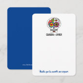 Dia De Los Muertos Wedding Danke-Card Dankeskarte (Vorne/Hinten)