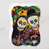 DIA DE LOS MUERTOS WEDDING EINLADUNG (Vorne/Hinten)