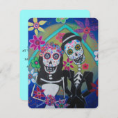 DIA DE LOS MUERTOS WEDDING EINLADUNG (Vorne/Hinten)