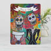 DIA DE LOS MUERTOS WEDDING EINLADUNG (Stehend Vorderseite)
