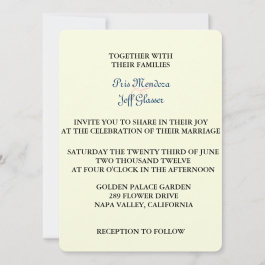 DIA DE LOS MUERTOS WEDDING EINLADUNG (Rückseite)