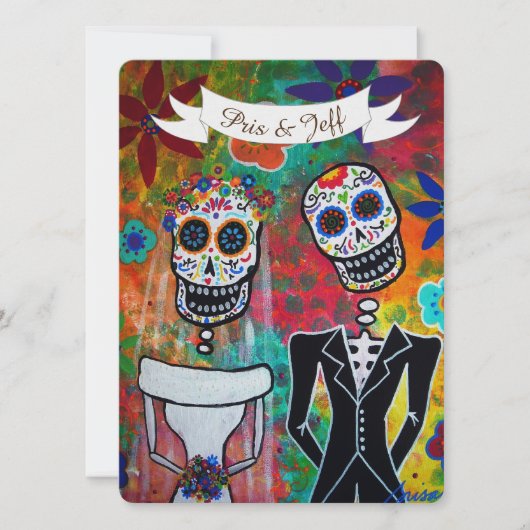 DIA DE LOS MUERTOS WEDDING EINLADUNG (Vorderseite)