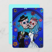 DIA DE LOS MUERTOS WEDDING EINLADUNG (Vorne/Hinten)