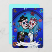 DIA DE LOS MUERTOS WEDDING EINLADUNG (Vorne/Hinten)