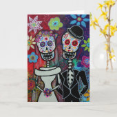 Dia de Los Muertos Wedding Karte (Gelbe Blume)