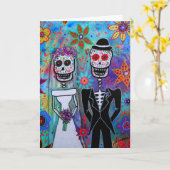DIA DE LOS MUERTOS WEDDING KARTE (Gelbe Blume)