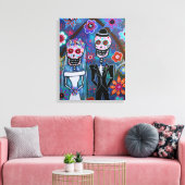 DIA DE LOS MUERTOS WEDDING LEINWANDDRUCK (Insitu (Wohnzimmer))