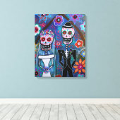 DIA DE LOS MUERTOS WEDDING LEINWANDDRUCK (Insitu (Holzboden))
