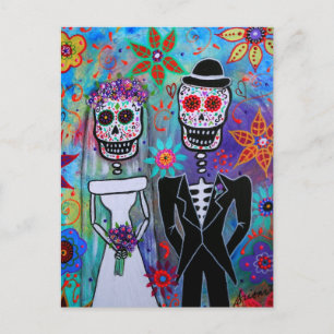 DIA DE LOS MUERTOS WEDDING POSTKARTE