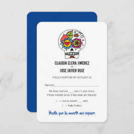 Dia de los Muertos Wedding RSVP Card Einladung