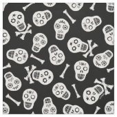 Dia de los Muertos White Paper Skulls Muster Stoff (Muster)