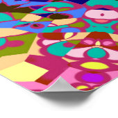 Dia De Los Muertos Wild Colors Poster (Ecke)