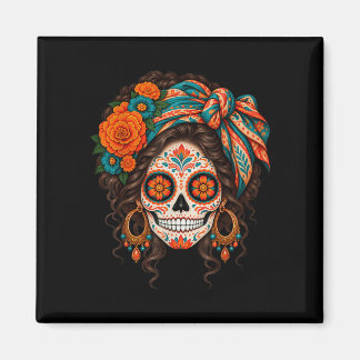 Dia de los muertos Zucker-Schädel Catrina Toter Ta Magnet