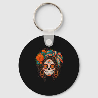 Dia de los muertos Zucker-Schädel Catrina Toter Ta Schlüsselanhänger