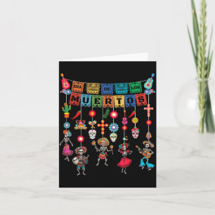 Dia De Los Muertos Zucker-Schädel-Tanz-Tag Der Karte