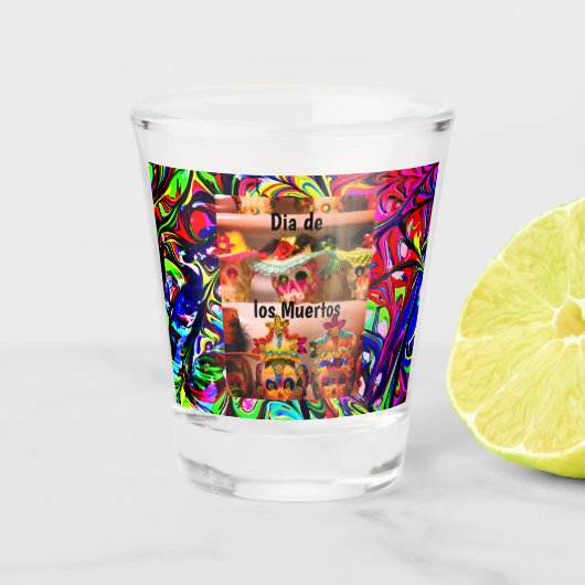 Dia de los Muertos Zuckerschädel, Schießglas Schnapsglas (Vorderseite)