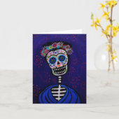 DIA DE LOS MURTOS CARD KARTE (Gelbe Blume)