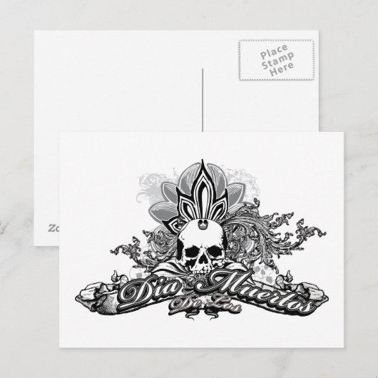 Dia De Los Postcards Postkarte (Vorne/Hinten)
