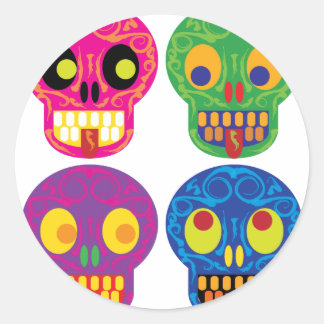 Dia de los todos los muertos runder aufkleber