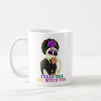 Día de muerto frida kahlo mug kaffeetasse