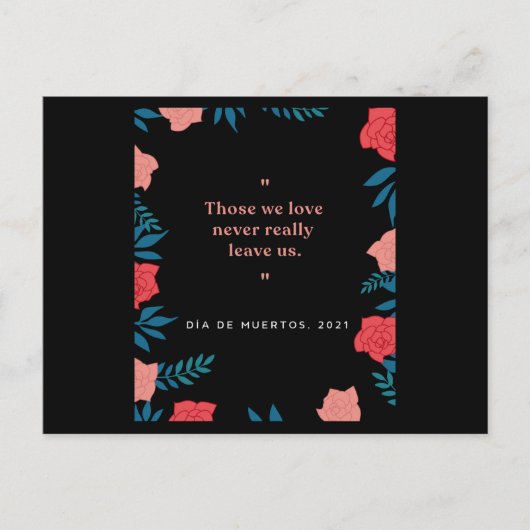 Dia De Muertos 2021 Feiertagspostkarte (Vorderseite)