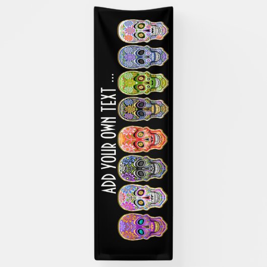 Dia De Muertos Banner - Zuckerkulls (Vertikal)