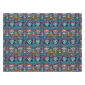 Dia de Muertos, Blauzucker-Schädel-Muster Tischdecke (Vorderseite (Horizontal))