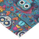 Dia de Muertos, Blauzucker-Schädel-Muster Tischdecke (Schrägansicht)