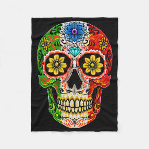 Dia De Muertos Cinco De Mayo Zucker-Schädel Mexika Fleecedecke
