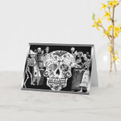 Día de Muertos/Day of the Dead Karte (Gelbe Blume)