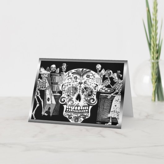 Día de Muertos/Day of the Dead Karte (Vorderseite)