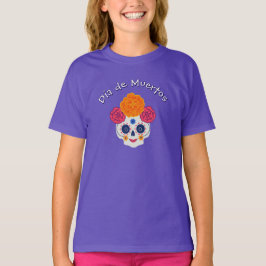 Día de Muertos Floral Skull - Individuell anpassba T-Shirt