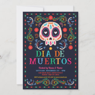 Dia De Muertos Geburtstagsparty Fiesta Mexican Sku Einladung