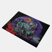 Día de Muertos Horse Fußmatte (Schrägansicht)
