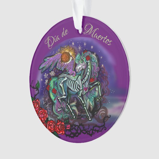 Día de Muertos Horse Ornament (Vorderseite)
