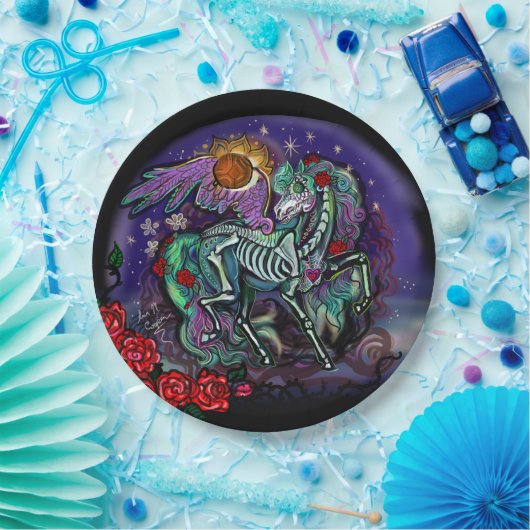 Día de Muertos Horse Pappteller (Party)