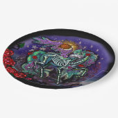 Día de Muertos Horse Pappteller (Schrägansicht)