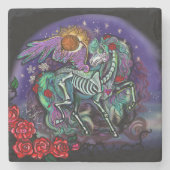 Día de Muertos Horse Steinuntersetzer (Vorderseite)